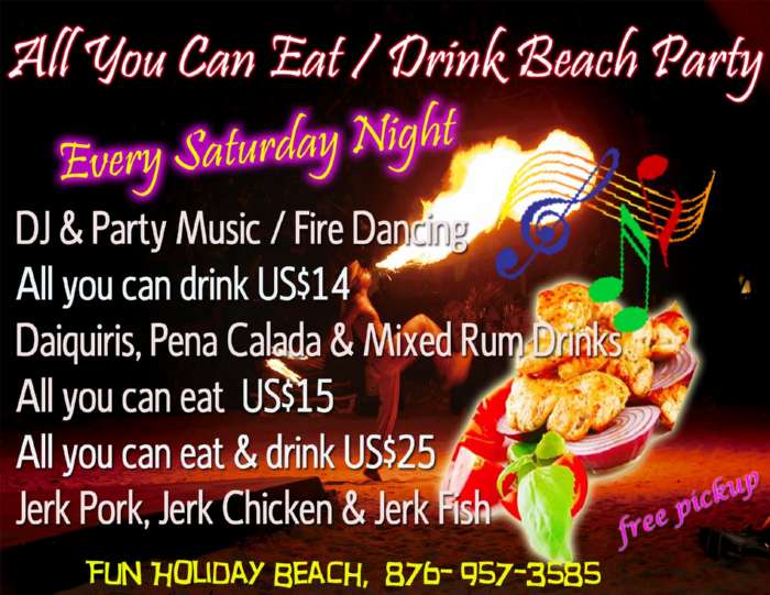 Fun Holiday Beach Party in Negril Jamaica